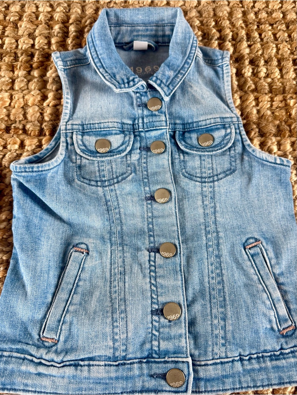GAP Light Blue Denim Vest for Kids